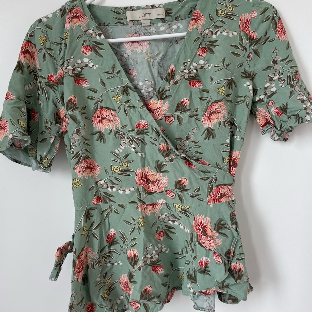 Loft floral wrap top